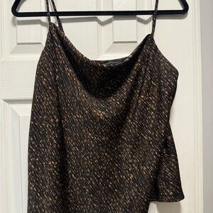 Banana Republic Black and Gold Asymmetrical Camisole